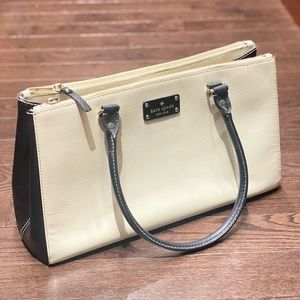 Kate Spade cream and black hand bag authentic